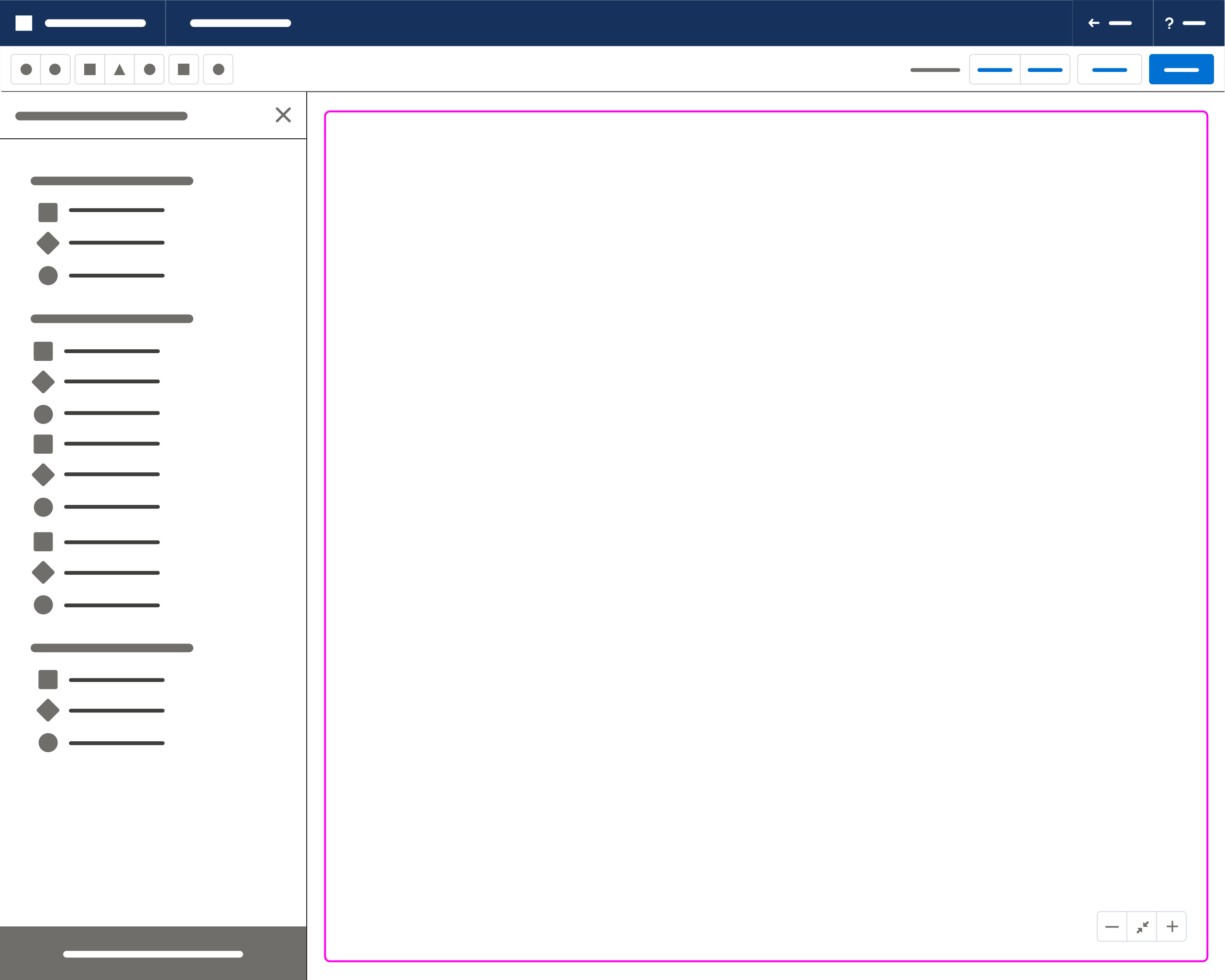 Canvas stencil with a lefthand tools panel and righthand work area.